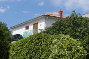 Haus Mikelic von außen, Ansicht auf den Süd-Ost-Balkon